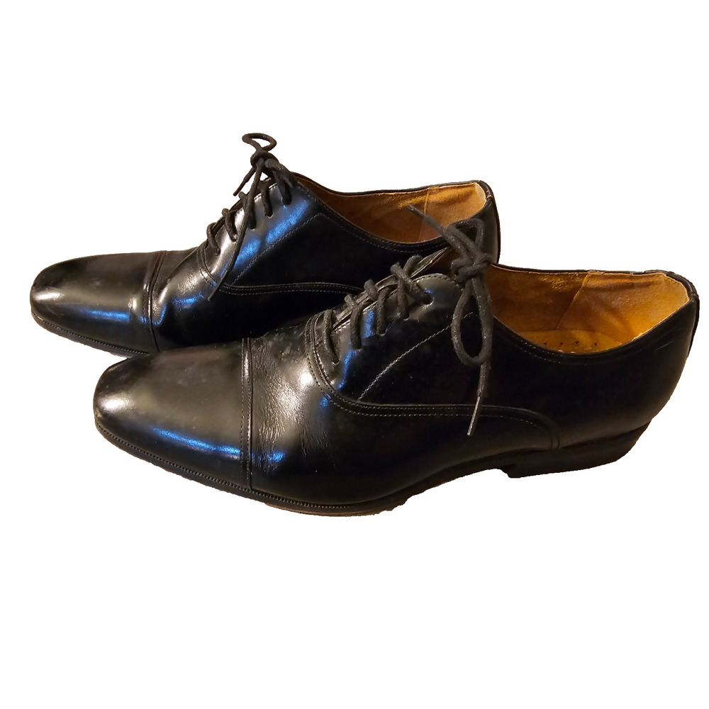 Florsheim Mens Classic Black Lace Up Oxford Dress Shoes Size 10 11526-001